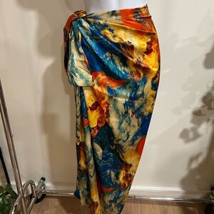 Vibrant Multicolor Swim Sarong